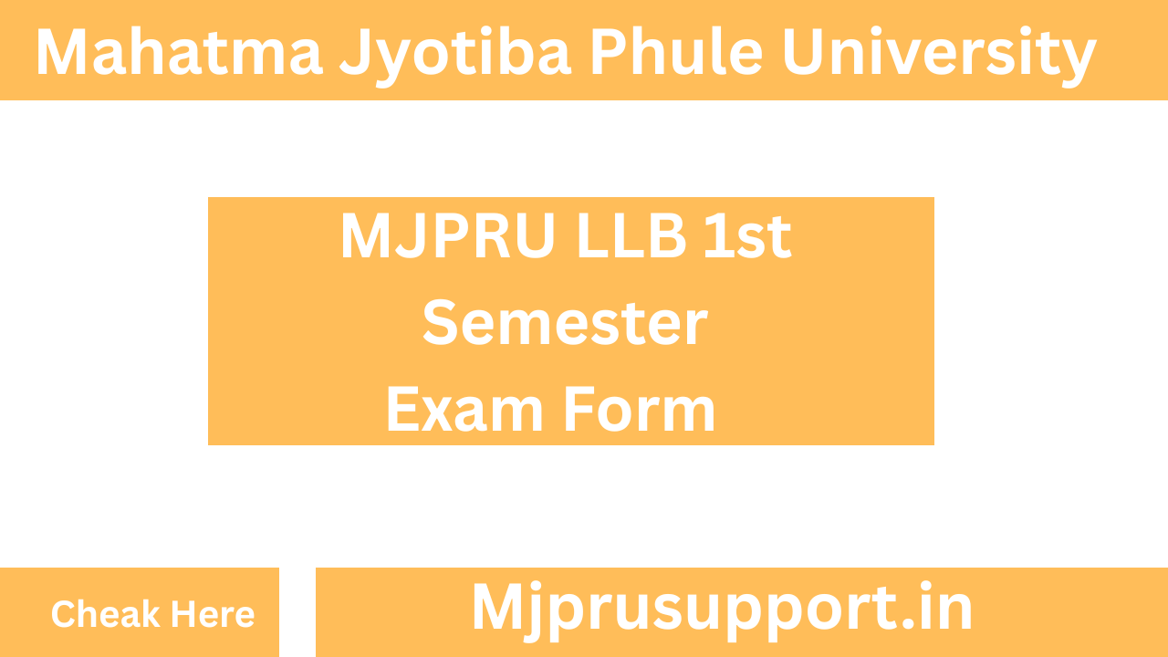 MJPRU LLB 1st Semester Exam Form