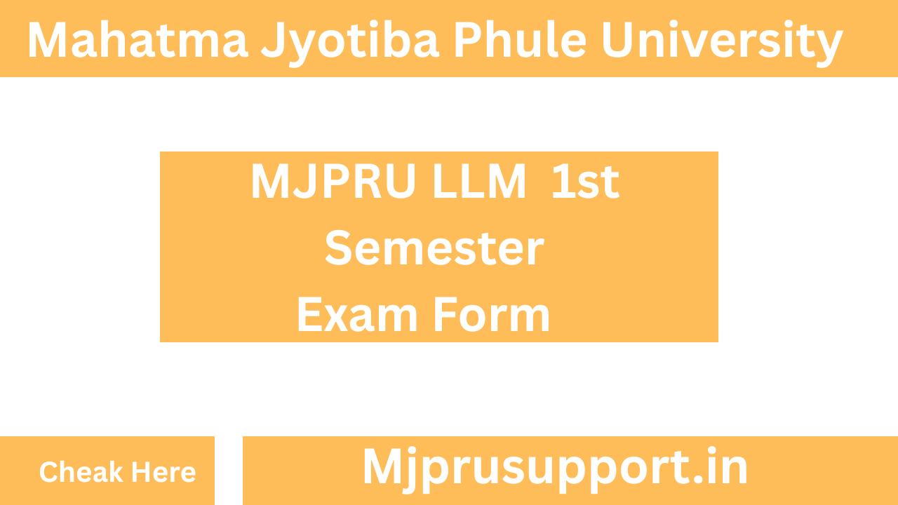 MJPRU LLM 1st Semester Exam Form