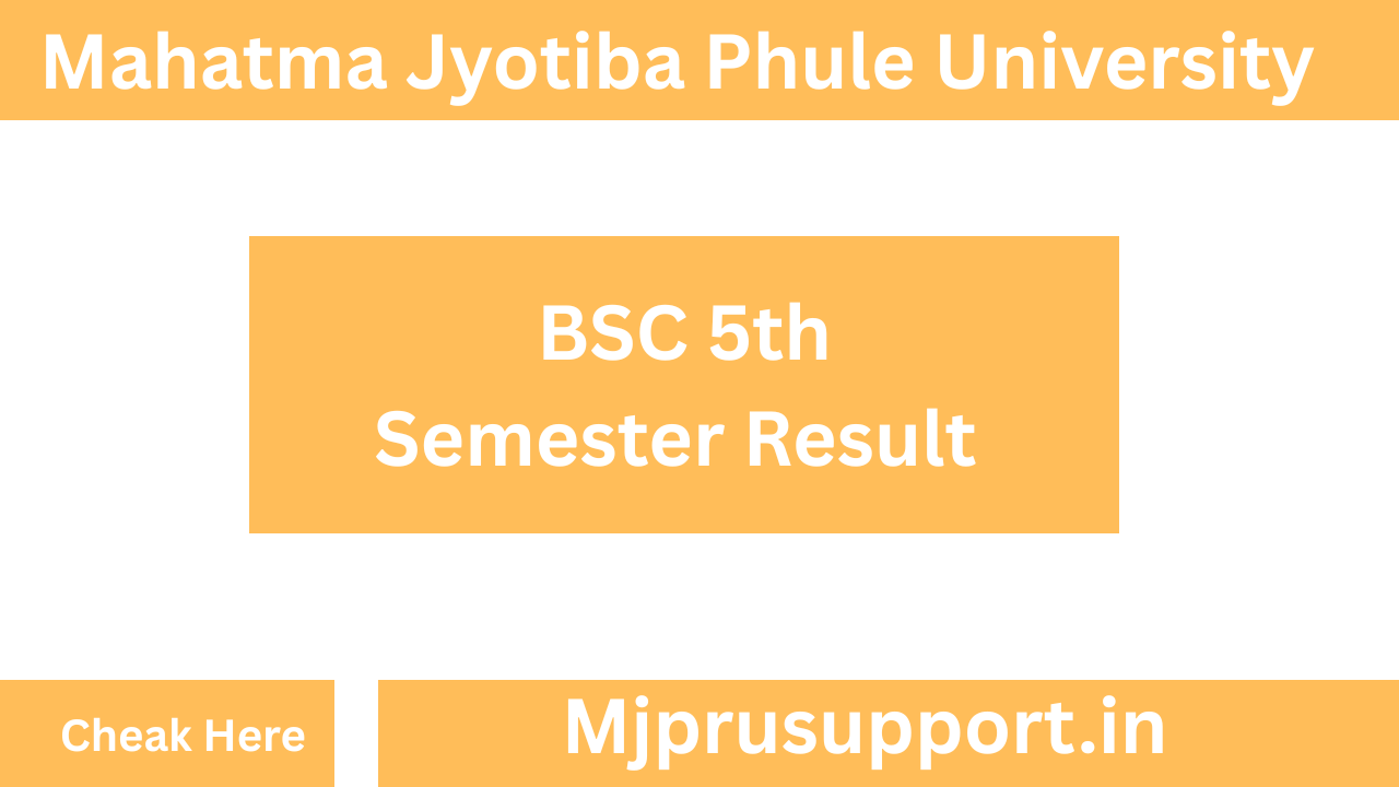 MJPRU BSC 5th Semester Result