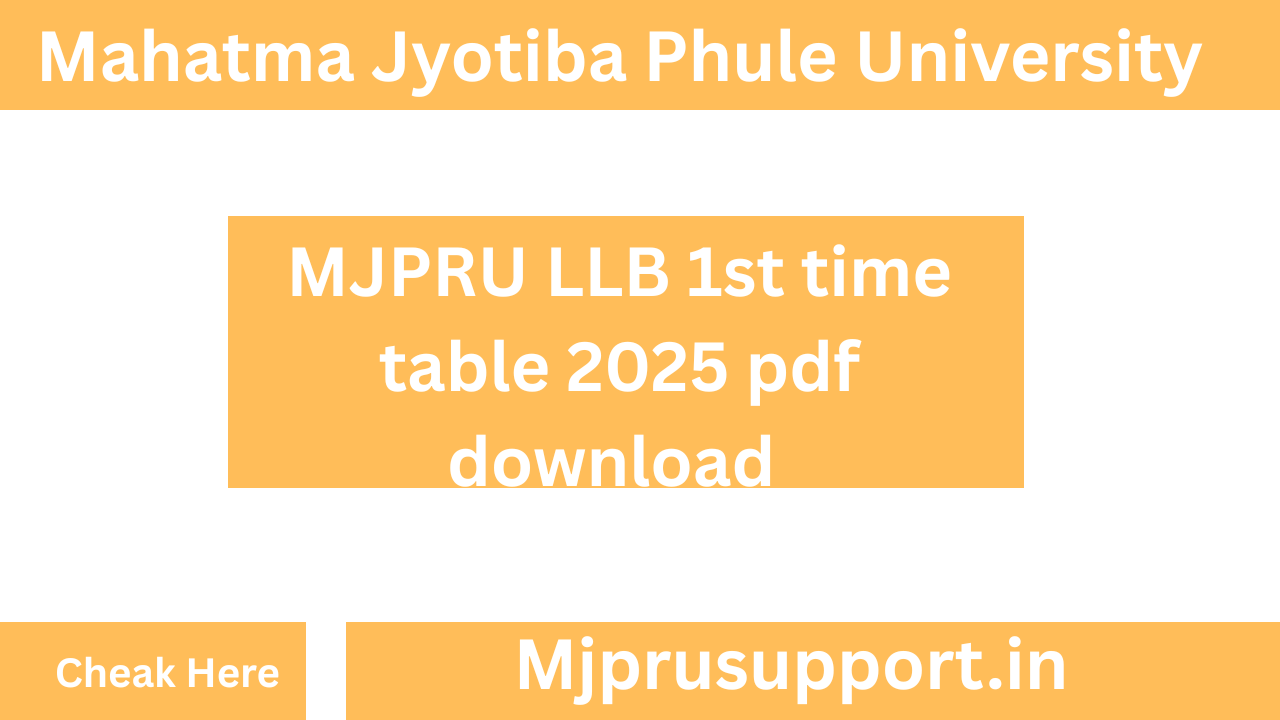 MJPRU LLB 1st time table 2025 pdf download