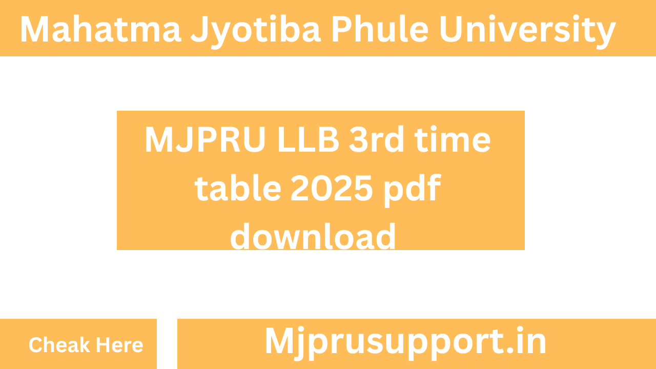 MJPRU LLB 3rd time table 2025 pdf download