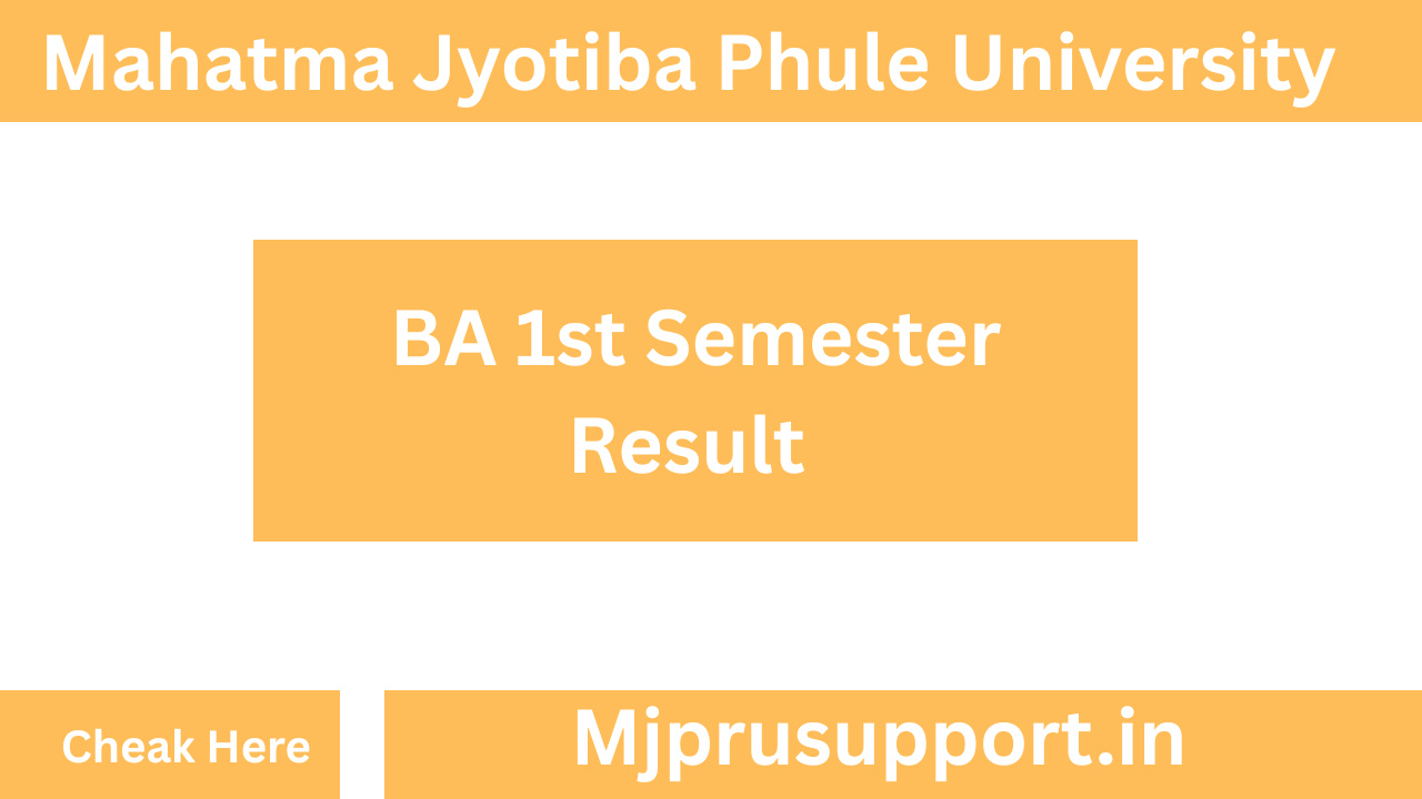 MJPRU BA 1st Semester Result