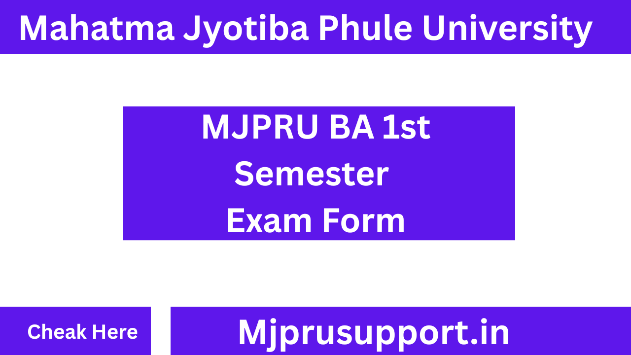 MJPRU BA 1st Semester Exam Form